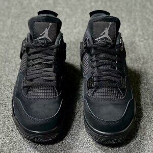 New Men's Air Jordan 4 Retro "Black Cat" - Timeless All-Black, 100% Authentic